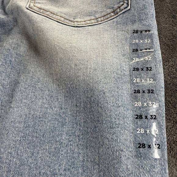 RSQ Slim Straight Light Wash Jeans Mens 28x32 BCI Cotton Denim Blue - Picture 5 of 5